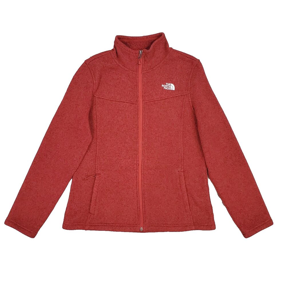 The North Face Maggy Sweater L Red Fleece Jacket Outdoors Hiking Gorpcore